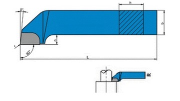 Нож токарный боковой со смещением ISO6R NNBe-f 12х12мм