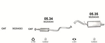 Глушитель концевой Chevrolet Tacuma, объём 1,6+1,8+2,0