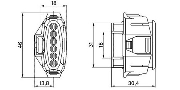 KOSTKA WTYK BOSCH COMPACT BDT 6-pin 1 928 403 740