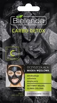 Bielenda Carbo Detox maska do cery tłustej 8g