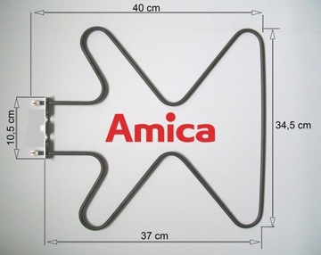 Оригинальный нижний нагреватель духовки Amica 1300 Вт.