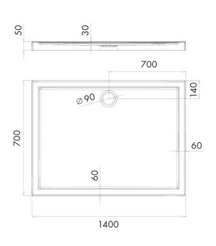 Schedpol Caspar душевой поддон 70x140x5/3 см 3.2252