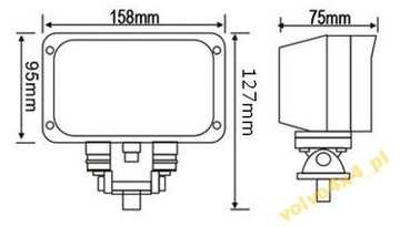 ГАЛОГЕННАЯ JUMBO 15x3 LED 45ВТ РАБОЧАЯ ЛАМПА 12В 24В