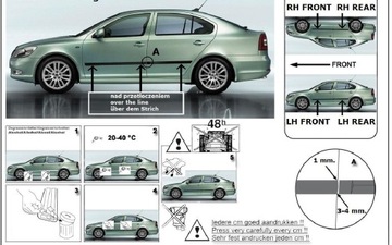 LIŠTA BOČNÍ NA DVEŘE DVEŘNÍ SKODA OCTAVIA II 2