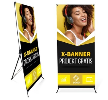 X-BANNER 60x160cm PREMIUM Pajączek BLOCKOUT PROJEK