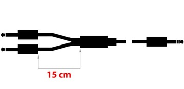 Кабельный кабель 6,3 Jack стерео - 2x моно Klotz 14м