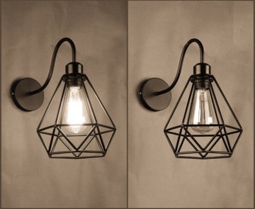 фото ориг. №2, Lantern wall-mounted wall lamp в style loft renault e27 black