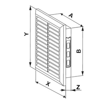 AWENTA РЕШЕТКА ВЕНТИЛЯЦИОННАЯ КРЫШКА 14X21 T26 ЧЕРНАЯ