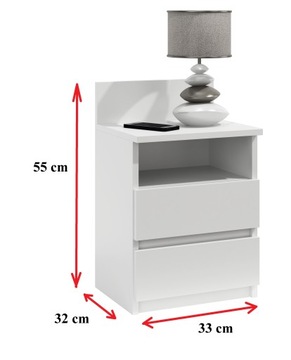 N3 BEDтумбочка, туалетный столик, комод, белая прикроватная тумбочка