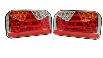 Lampa Tylna Zespolona LED KOMPLET PRZYCZEPA LAWETA L+P FT-170 7 funkcji