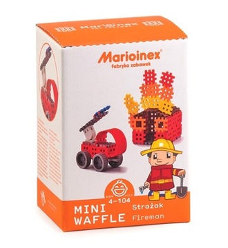 MARIOINEX KLOCKI MINI WAFLE ZESTAW STRAŻAK FIREMAN