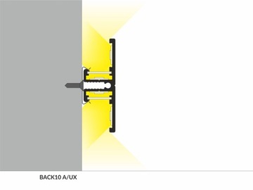 Profil aluminiowy anodowany BACK10 do taśma led