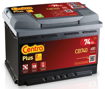 Akumulator Centra Plus 74Ah 680A CB 740 NOWY MODEL PLUS