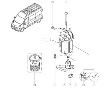КОРПУС ТОПЛИВНОГО ФИЛЬТРА RENAULT MASTER 2.3 DCI