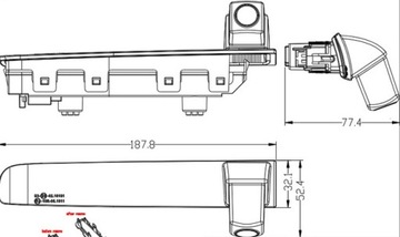 Kamera cofania monitor VW T5 T6 Volkswagen kpl system