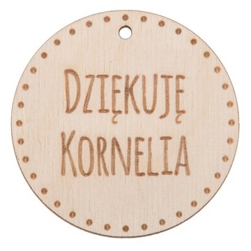 DREWNIANE KÓŁKO kółeczko ZAWIESZKA ozdoba GRAWER