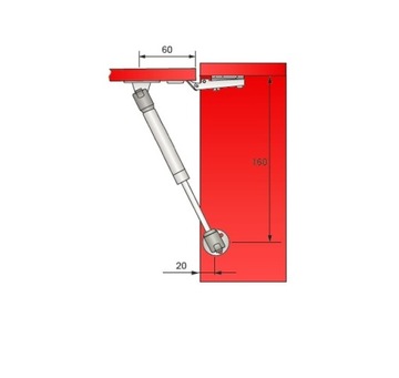 ПРИВОД ПОДЪЕМНИКА КАПОТА MINI SHORT 180N