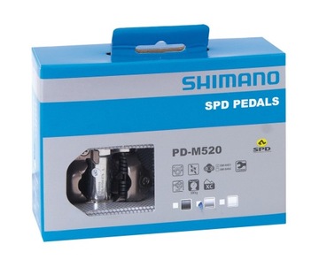 Педали SPD SHIMANO PD-M520 СЕРЕБРЯНЫЙ ЦВЕТ