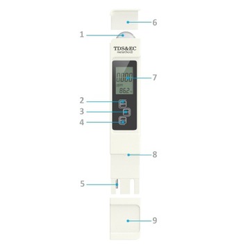 TDS EC Измеритель температуры Тестер жесткости воды Осмос