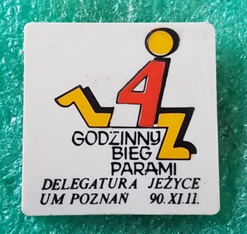 ODZNAKA GODZINNY BIEG PARAMI UM POZNAŃ-JEŻYCE '90