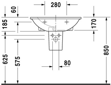 DURAVIT DARLING NEW Умывальник 65х5см + полутумба