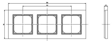 SONATA Ramka potrójna trzykrotna Biały 075954