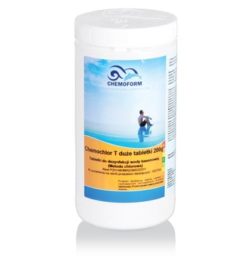 CHEMO CHLOR T Chemia Tabletki Dezynfekcja Basen Jacuzzi Chemoform 200g 1kg