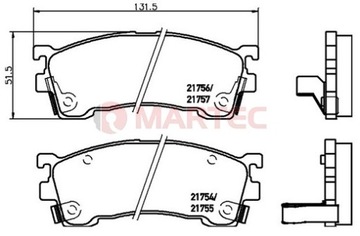 Колодки тормозные ПЕРЕДНИЕ Mazda PREMACY I '99-2005 CP