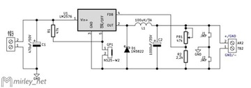 [MIRLEY][M011A] Преобразователь LM2576 - печатная плата