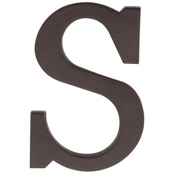 Litery na dom oznaczenie budynku litera brąz - S