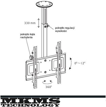 LCD/LED/PLASMA 23-50 400х400 Потолочный держатель МКМс