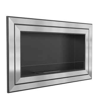 фото ориг. №4, Biofireplace suspended polished 1100x650 inox juliet+ glass+ field birch
