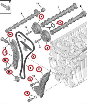 ГРМ PEUGEOT 207 208 2008 308 1.6 THP VTI OE