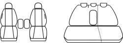 Чехлы на сиденья для CITROEN C5 I 01-04