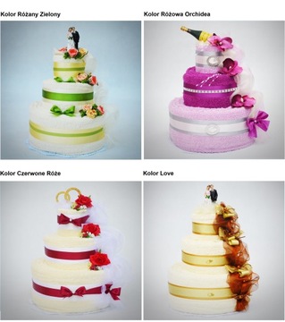 Оригинальный свадебный подарок для свадебного торта с полотенцами