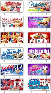 Solidny baner reklama 2,5x1,25m - Naleśniki Gofry
