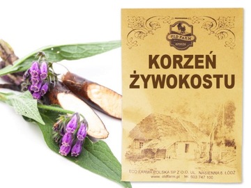 ŻYWOKOST KORZEŃ SUSZONY 200 G ŻYWOKOSTU KORZENIE