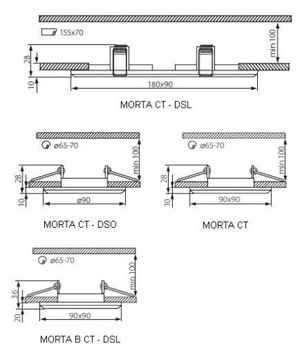 Декоративный потолочный светильник B CT-DSL50-B MORTA 22110