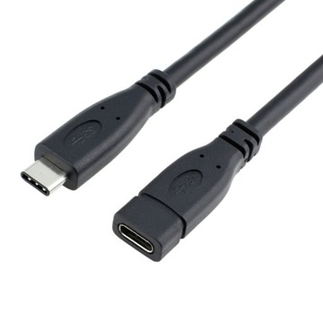 Kabel Przedłużacz USB-C 3.1 USB typ C M/F 0,2M