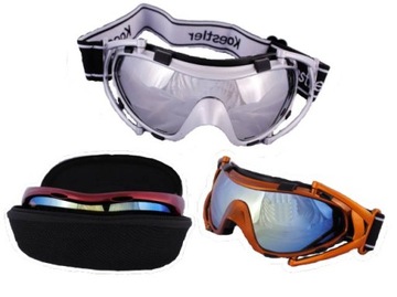 ODCHYLANE GOGLE NARCIARSKIE SNOWBOARD+ETUI - 03