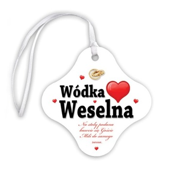 Śliczne Zawieszki na Wódkę Ślubną -- 20szt - zaw19