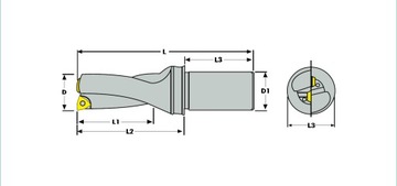 СКЛАДНАЯ ДРЕЛЬ С ОХЛАЖДЕНИЕМ BTDR 3Dx30 VORGEN