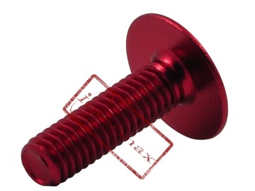 5 болтов для алюминиевого обтекателя M6 x 20 мм, КРАСНЫЕ