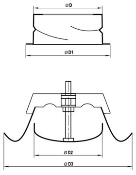 ANEMOSTAT KW-RM 160 WYWIEWNY METALOWY BIAŁY MALOWANY Z KOŁNIERZEM ŚR. 160mm