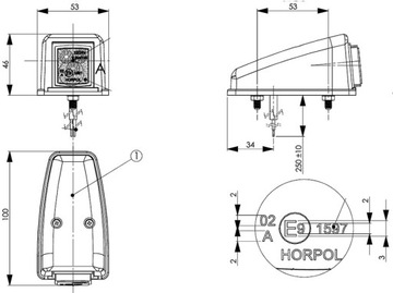 Габаритный фонарь на крыше Эвакуатор Help Bus TIR LED