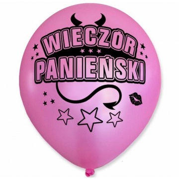 ZESTAW NA WIECZÓR PANIEŃSKI BALONY GWIAZDKI BANER