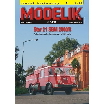 Modelik 24/11 STAR 21 SBM samochód strażacki 1:25