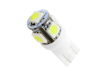 Żarówka LED T10 / W5W 10mm 5 x 5050 SMD 12V zimna
