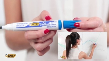 Спиртовой маркер, круглый, сухостираемый, BIC KIDS Velleda, красный