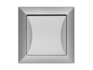 OPAL WYŁĄCZNIK DZWONEK ŁĄCZNIK WŁĄCZNIK SREBRNY